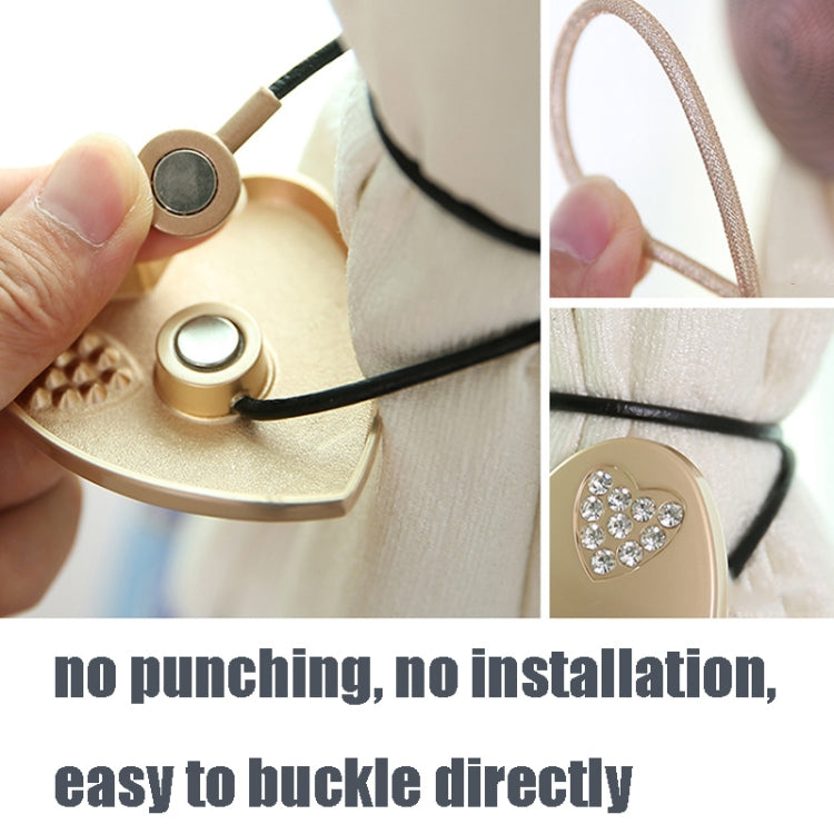 E003 Metal Curtain Magnetic Buckle Strap Curtain Clip Bedroom Living Room Free Perforated Curtain Buckle(Gold) by bashfashion