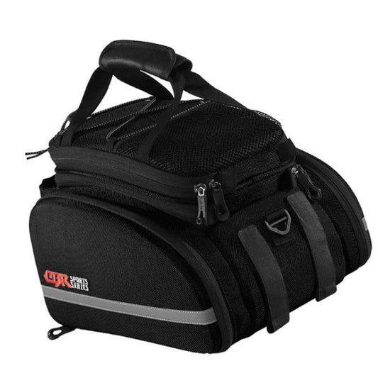 CBR Bike Hard Shell Shelf Bag Travel Bag Bicycle Hard Shell Shoulder Bag(Black) by CBR