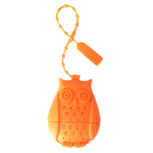 2PCS Creative Cute Owl Tea Strainer Tea Bags Food Grade Silicone Tea Infuser Filter(Orange) by bashfashion