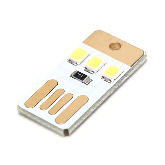 10 PCS Mini Pocket Card USB Power Keychain LED Night Light(White) by bashfashion