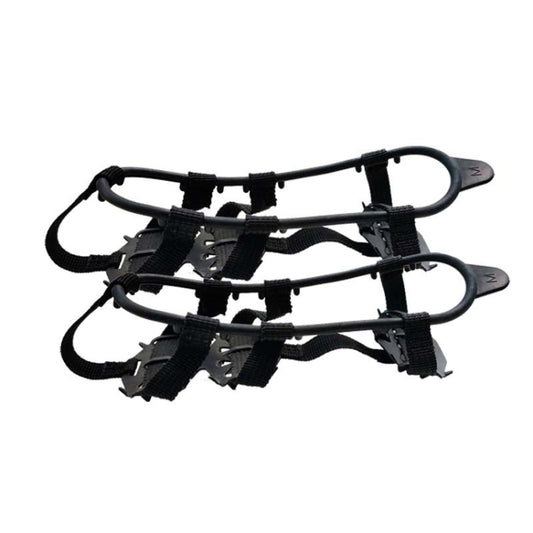 Outdoor 24-Tooth Reinforced Crampons Non-Slip Shoe Covers Snow Claws Winter Hiking Shoes Spikes Chain, Size: L (40-45) by bashfashion