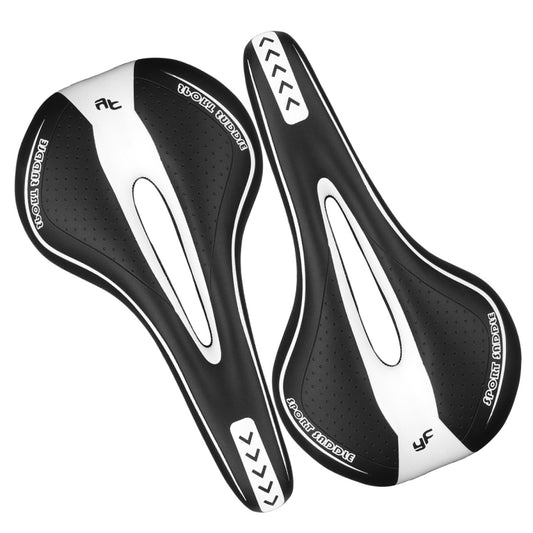 YAFEE YF-1018 Mountain Bike Saddle Bicycle Riding Saddle Bicycle Saddle(Black White) by YAFEE