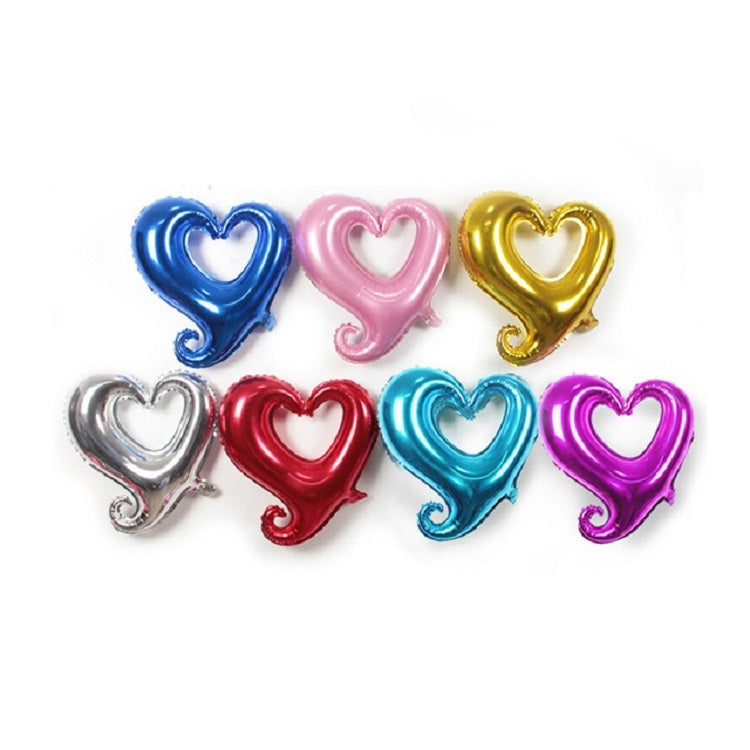 50 PCS Hollow Aluminum Heart Balloons for Wedding Party Decoration, Specification:18inch Heart Shaped(Gold) by bashfashion