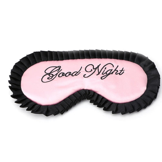 Comfortable Imitation Silk Satin Personalized Travel Sleep Mask Eye Cover(Pink) by bashfashion