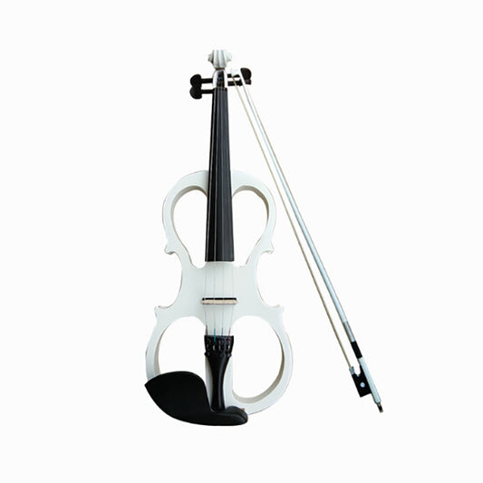 YS030 4 / 4 Wooden Manual Electronic Violin for Beginners, with Bag(White) by bashfashion