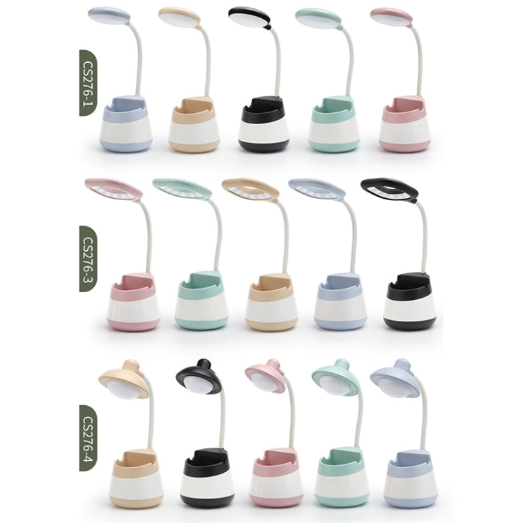 USB Charging LED Desk Light Eye Protection Lamp with Pen Holder and Phone Holder(CS276-4 Green) by bashfashion