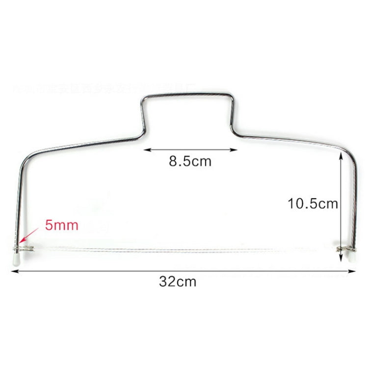 Stainless Steel Adjustable Wire Cake Cutter Slicer Leveler DIY Cake Baking Tools(Doule Wire Cutter) by bashfashion
