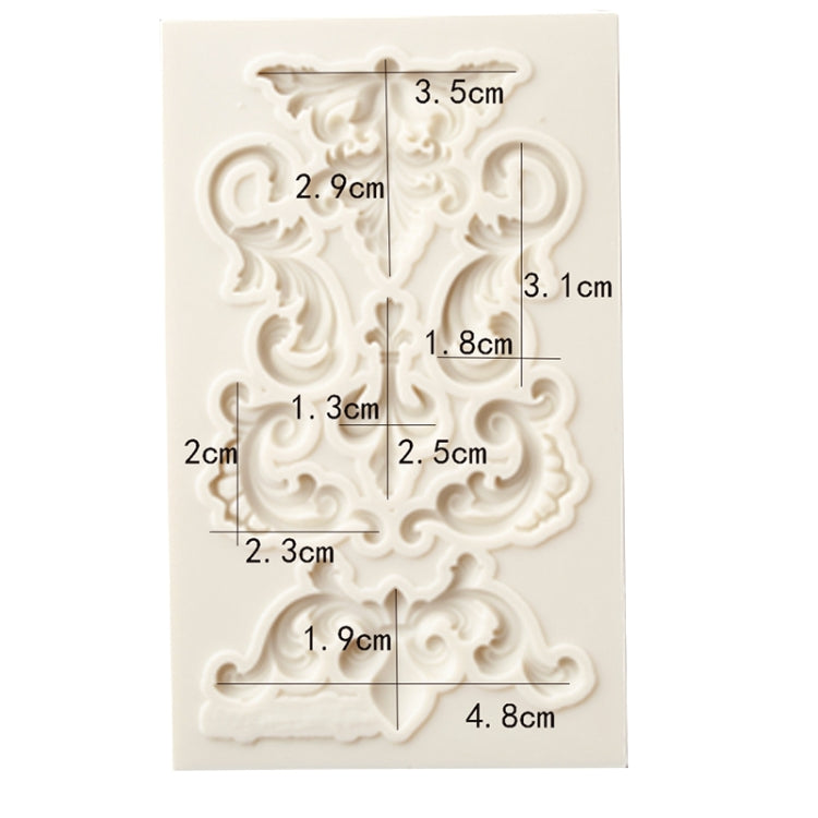 2 PCS Border Silicone Mold Fondant Mold Cake Decorating Tools Chocolate Mold(Grey) by bashfashion