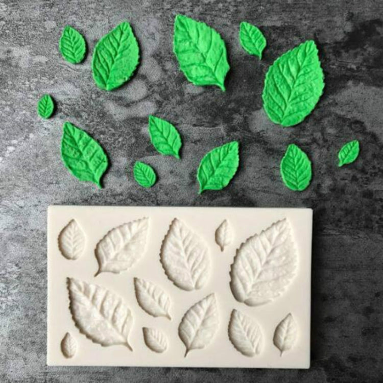 2PCS Sugarcraft Leaf Silicone Fondant Mold Cake Decorating Tools Chocolate Baking Mold by bashfashion