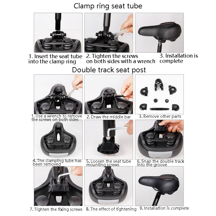 Bicycle Riding Seat Silicone Bicycle Seat Bicycle Saddle(Black) by bashfashion