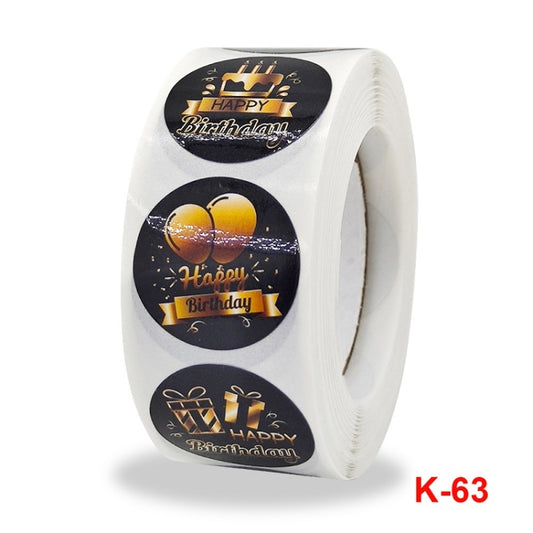 5 PCS Birthday Party Stickers Kids Cute Decoration Stickers(2.5cm / 1inch) by bashfashion