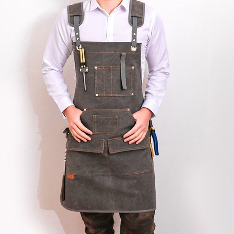Canvas Apron Barber Roasting Cafe Gardening Woodworking Men And Women Canvas Work Clothes, Specification: For Children 47cm(Yellow) by bashfashion