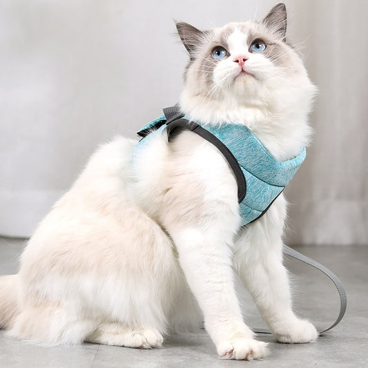 Cat Leash Pet Chest Harness Leash, Size: S(Green) by bashfashion