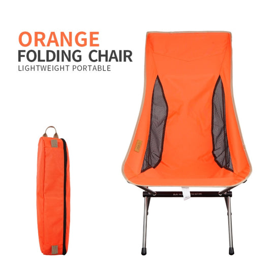 CLS Outdoor Folding Chair Heightening Portable Camping Fishing Chair(Orange) by CLS