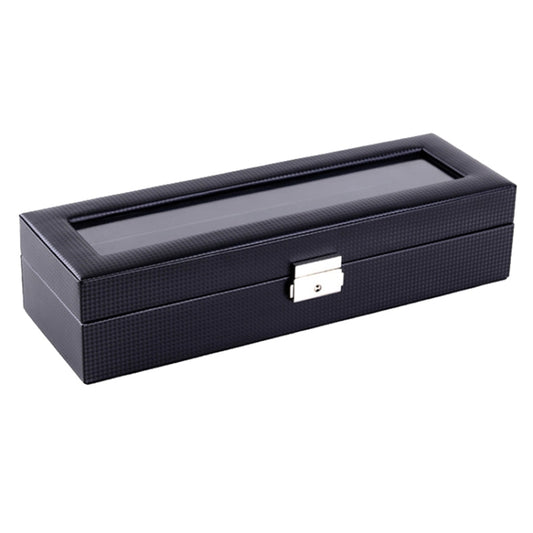 Woven Pattern PU Leather Watch Box Jewelry Storage Display Box, Colour: 6 Bits by bashfashion