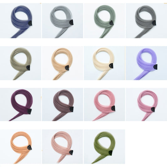 5 PCS Color Highlighting Hair Extension Piece One-Piece Invisible Seamless Hair Extension Piece(Flax Gold) by bashfashion