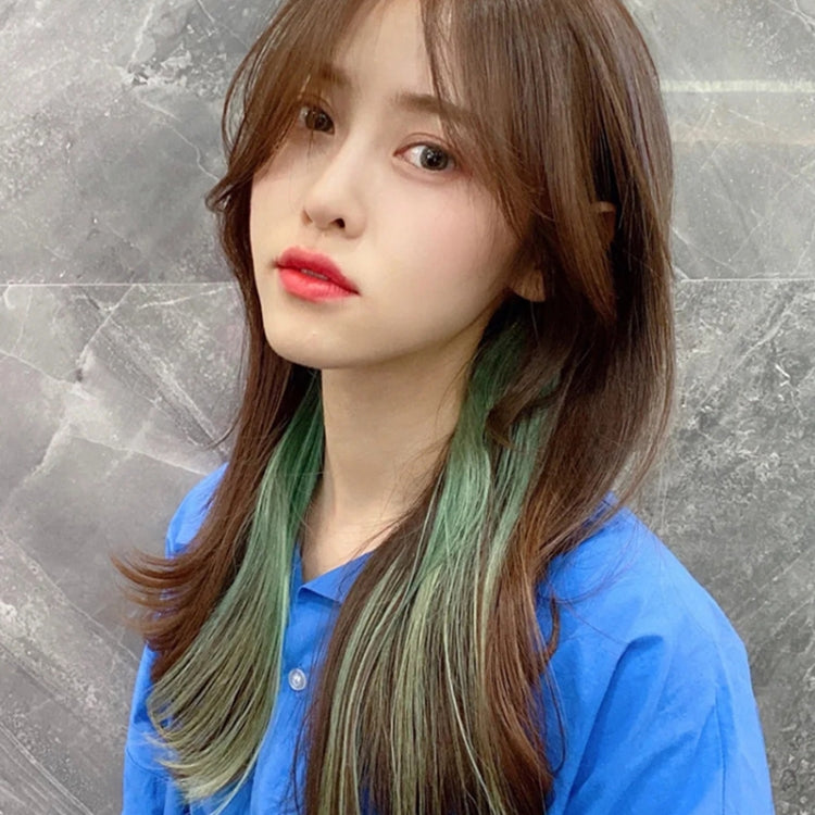 5 PCS Color Highlighting Hair Extension Piece One-Piece Invisible Seamless Hair Extension Piece(Flax Gold) by bashfashion