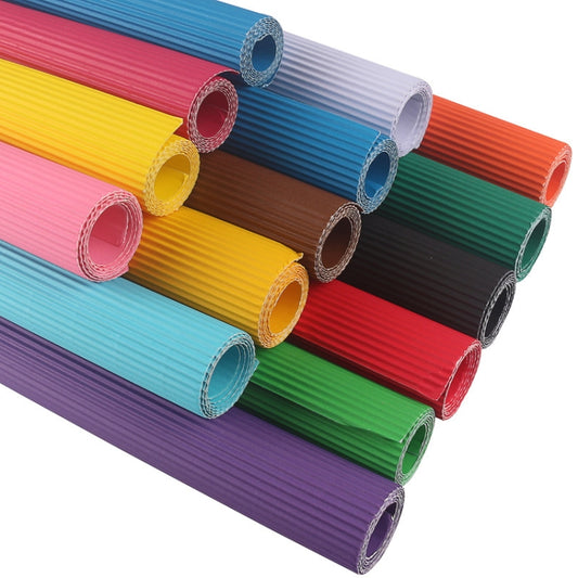 10 Sheets Corrugated Paper Thickened Wrapping Paper Handmade DIY Wrapping Paper Material, Specification: 50x70cm(White) by bashfashion