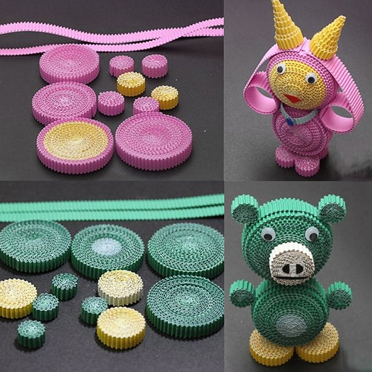 10 Sheets Corrugated Paper Thickened Wrapping Paper Handmade DIY Wrapping Paper Material, Specification: 50x70cm(Rose Red) by bashfashion