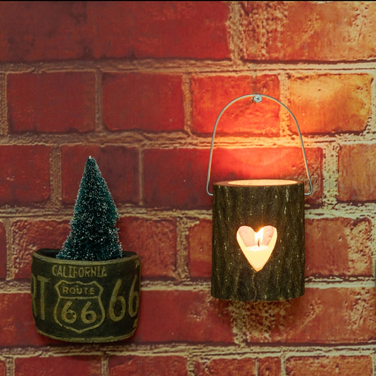 120211 Valentine Day Atmosphere Lamp Candle Holder Cafe Decoration Home Party Decoration Tea Wax Wooden Candle Cup(Five Stars) by bashfashion