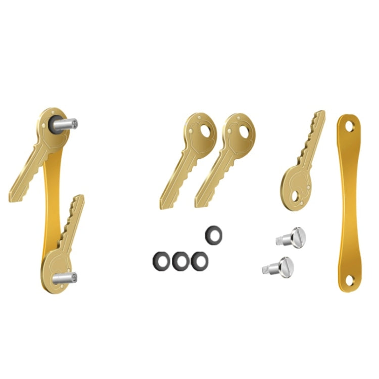 Large Aluminum Alloy Key Holder Metal Key Storage Device Outdoor Tool Random Colour Delivery(8.8x1.7x1.8cm) by bashfashion