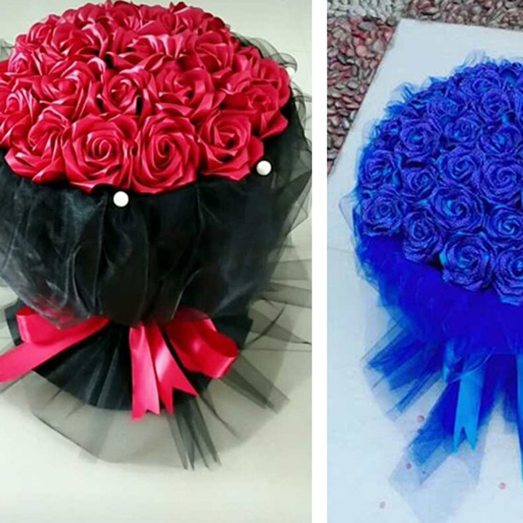 Snow Yarn Flowers Packaging Wedding Decoration Simple Gauze Flowers Packaging Materials 48cmx4.5m(Rose Red) by bashfashion