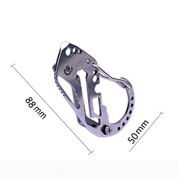 Outdoor Multi-Function Key Clip Stainless Steel Carabiner(Without Corkscrew) by bashfashion