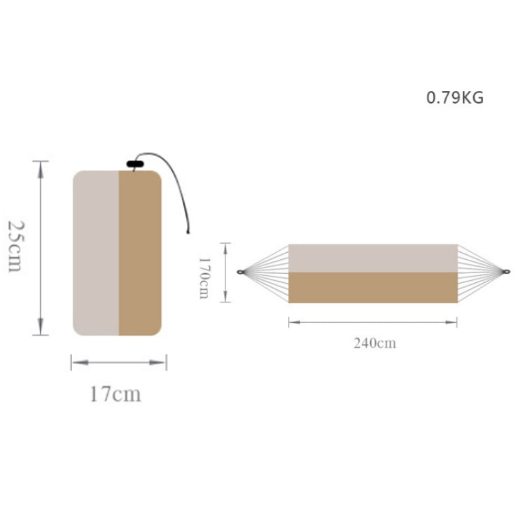 Outdoor Double Inflatable Hammock Anti-Rollover Camping Swing, Size: 270x140cm(Khaki) by SanZhiXiaoLv