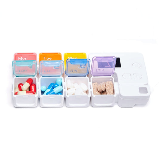 TF-248 7-Cell Smart Timing Reminder Plastic Pill Box Pill Storage Box(Colorful) by bashfashion
