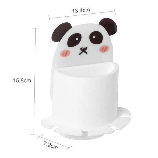 Bathroom Paste Wall-Mounted Shelf Cartoon Animal Toothbrush Holder(Panda) by bashfashion