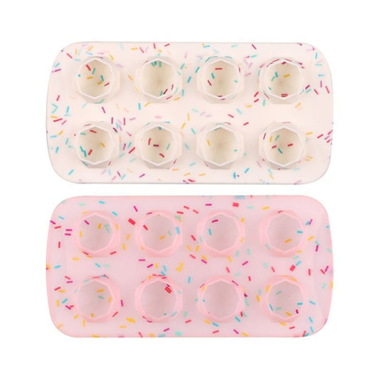 2 PCS Creative Silicone Ice Tray Mold 8 Continuous Mould Home-Made DIY Ice Tray Box, Style: Brick (Candy Color) by bashfashion