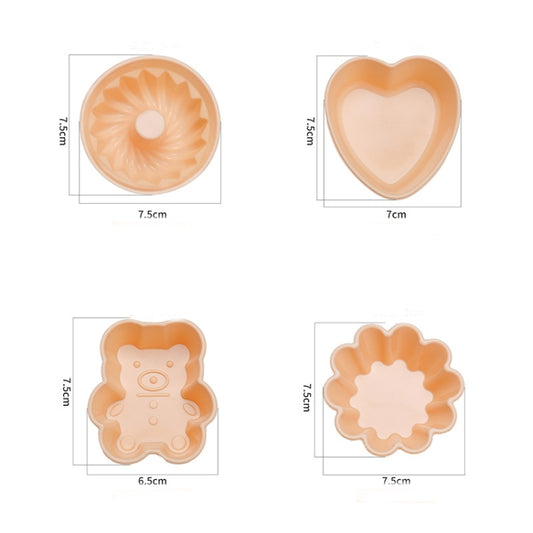 Creative DIY Silicone Cake Cup Muffin Cup Baking Mold,Style: Flower-shaped (Macron Pink) by bashfashion