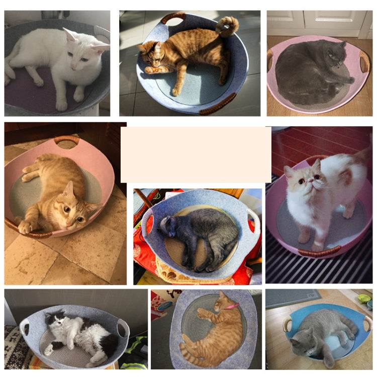 Four Seasons Universal Felt Nest For Pets Cat Bed Pet Supplies(Pink) by bashfashion