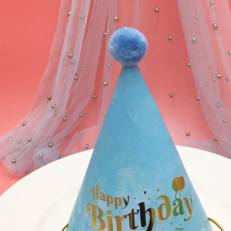 20 PCS Party Headdress Bronzing Sequined Furry Ball Birthday Hat(MZ-090) by bashfashion