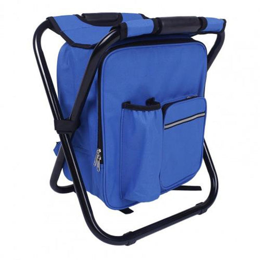 Multifunctional Folding Stool Portable Ice Pack Stool Lightweight Outdoor Stool(Blue) by bashfashion