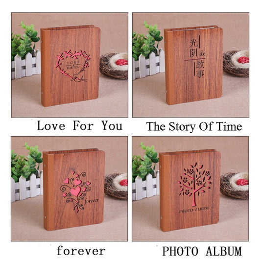 6-Inch 32 Sheets Wooden DIY Photo Album Creative Gift(Love For You) by bashfashion