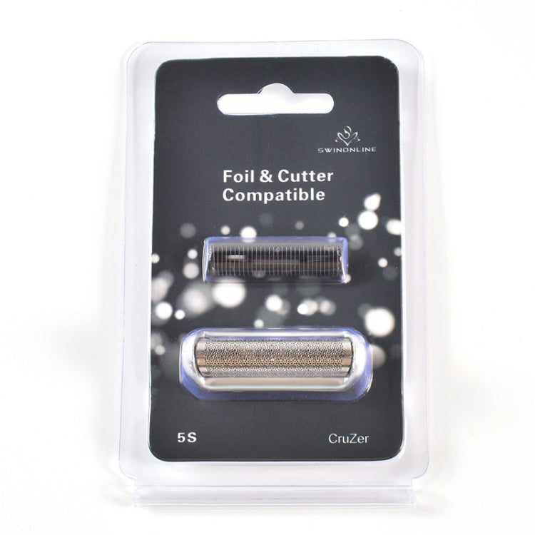 5S Razor Blade Mesh Cutter Head Set For Braun(Silver) by bashfashion