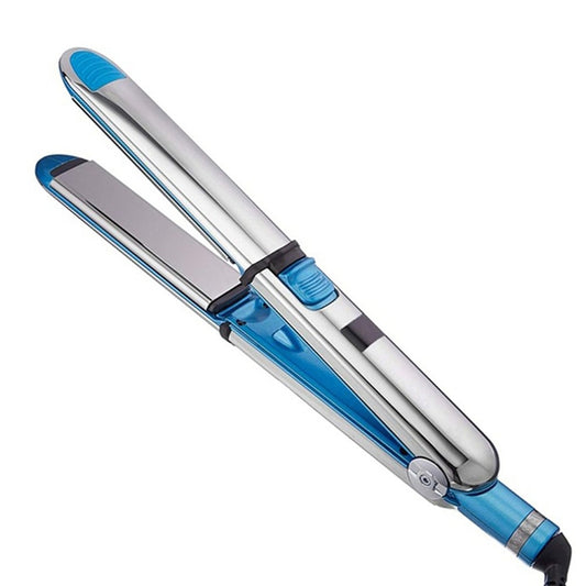 2 in 1 Titanium Hair Straighter Curler Iron(Blue) by bashfashion