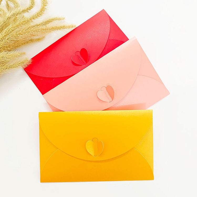 10pcs Love Buckle Pearl Paper Hot Stamping Envelope Invitation Letter(Gold) by bashfashion