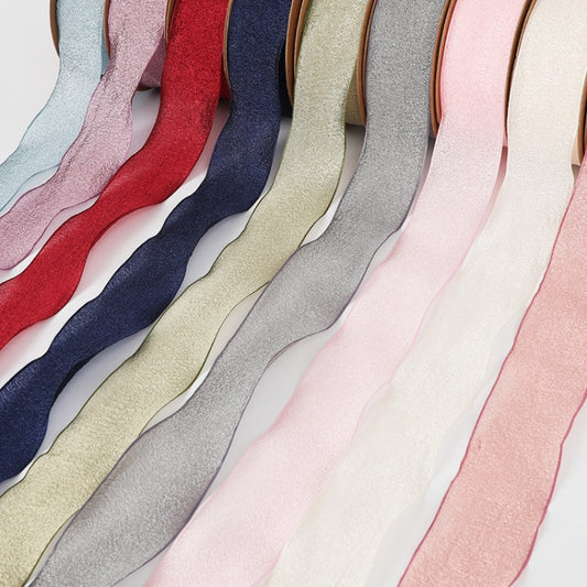 Kapok Yarn Ribbon Flower Packaging Ribbon Headdress Headband(Navy) by bashfashion