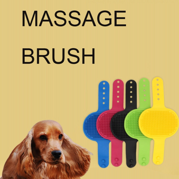 5pcs Pet Bathing Massage Brush For Dogs Cleaning And Beauty Tools(Yellow) by bashfashion