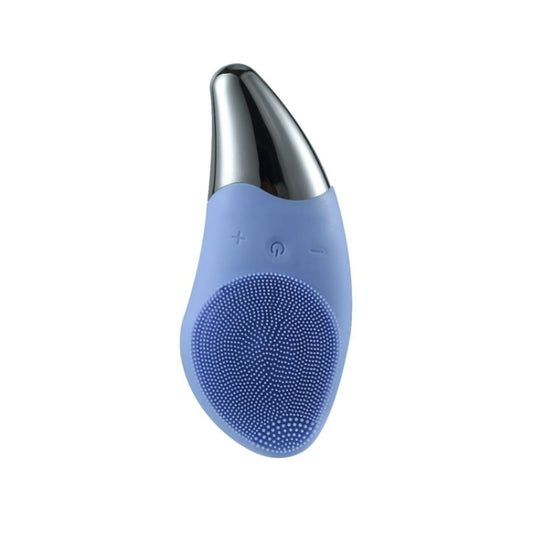 Ultrasonic Vibration Facial Cleansing Apparatus Multifunctional Electric Facial Washing Brush, Colour: Blue (With Heating Function) by bashfashion