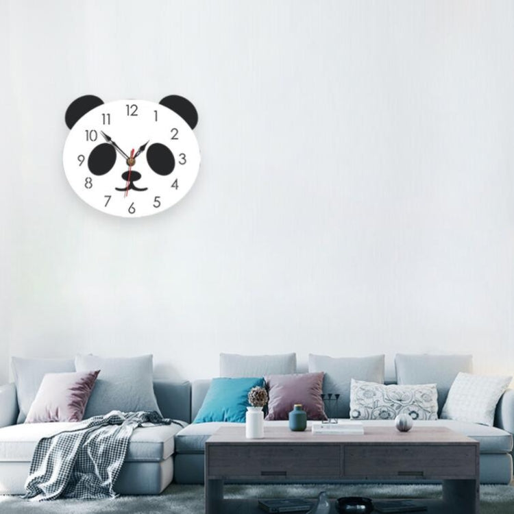 Cartoon Wall Clock Acrylic Clock Panda Simple Home Wall Clock by bashfashion