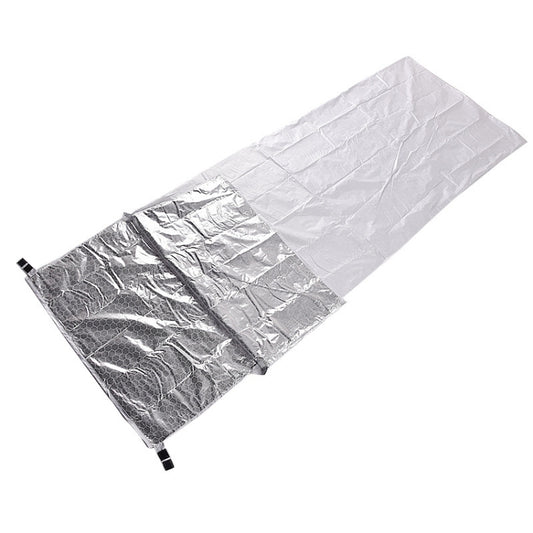 Outdoor Hiking Camping Heat-Reflective Thermal Insulation Sleeping Bag Emergency Blanket Single Envelope 200 x 72cm (Silver Gray) by bashfashion