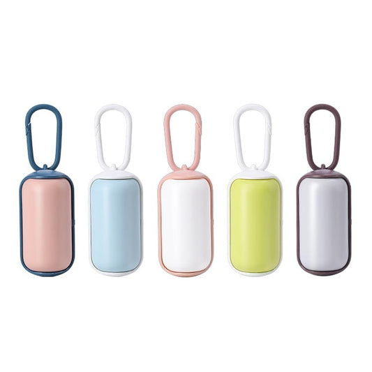 Pet Garbage Box Dog Toilet Picker Dispenser Portable Garbage Bag Cleaning Supplies With 15 Trash Bags(Blue+White) by bashfashion