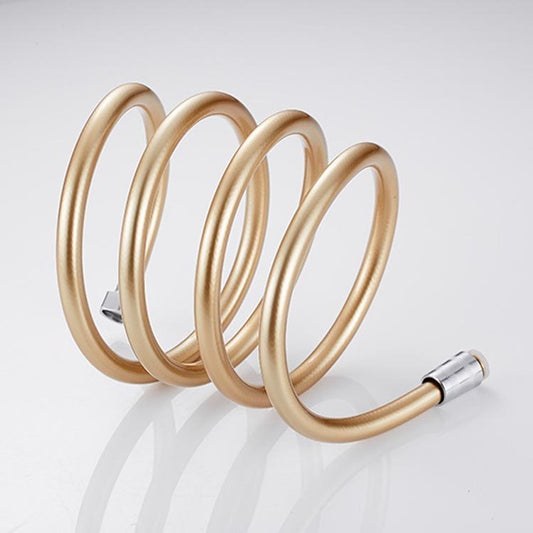 Shower Hose Water Heater Rain Shower Bathroom Stainless Steel Shower PVC Nozzle Hose, Specification: 2m Gold by bashfashion