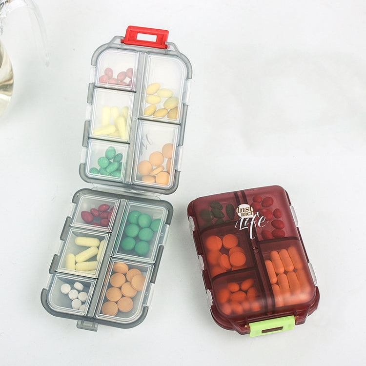 Mizi Small Pill Box Portable Dispensing Medicines Boxes, Colour: 10 Grid (Gray) by bashfashion