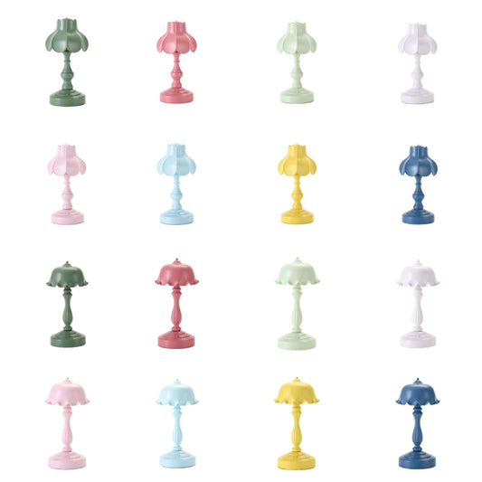 Retro Charging Table Lamp Bedroom Bed LED Eye Protection Light(LD04 Flower Hat Pink) by bashfashion