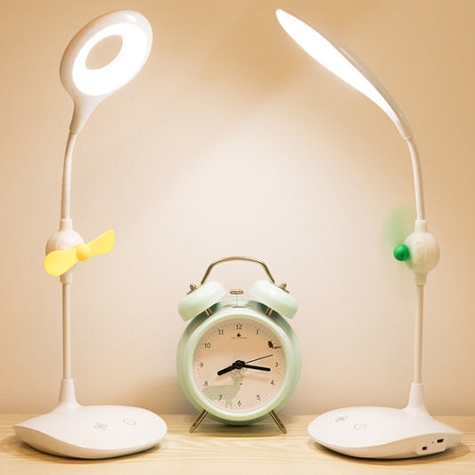WS-8010 LED Fan Desk Lamp Bedside Desk USB Folding Desk Lamp, Colour: Ring by bashfashion