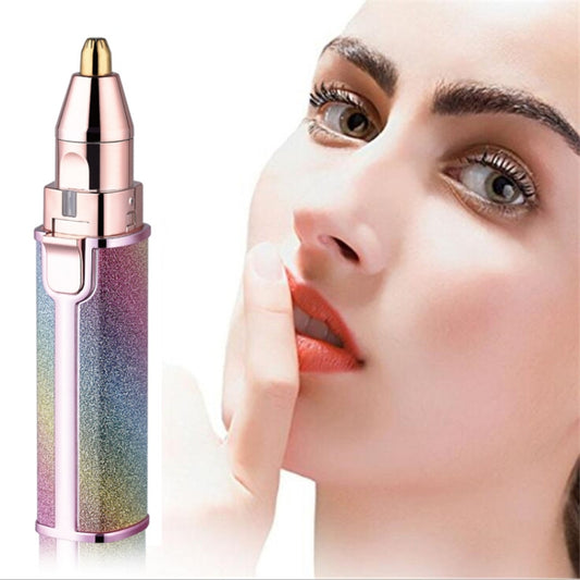 2 In 1 Electric Shaver Lady Eyebrow Trimmer Lipstick Automatic Facial Hair Removal Device, Style: Dry Battery by bashfashion